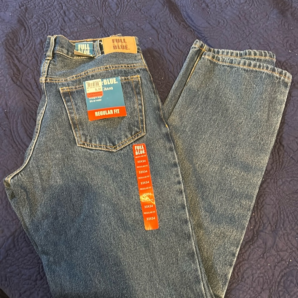 Full Blue- Mens Jeans Straight Leg Size 33x34 - NWT